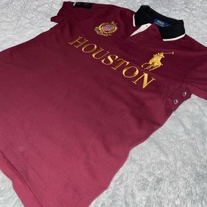 “HOUSTON” Maroon Polo Shirt